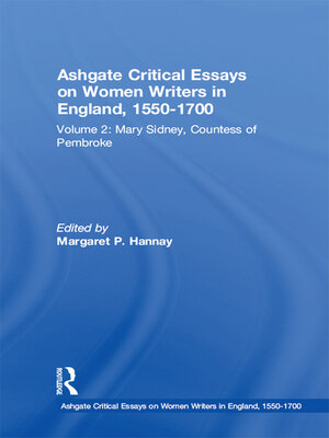 cover image of Ashgate Critical Essays on Women Writers in England, 1550-1700